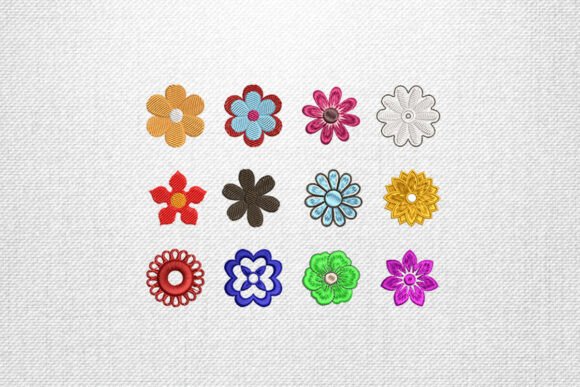 Colorful Flower Embroidery Set