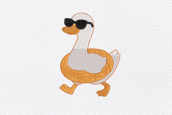Cool Duck with Float Embroidery