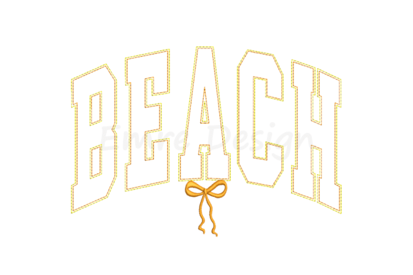 Coquette Beach Embroidery Design