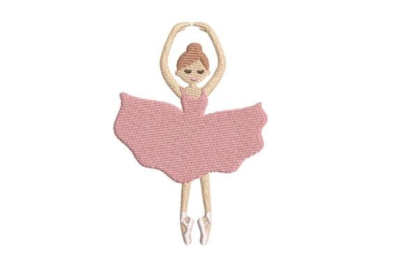 Elegant Ballerina Embroidery Design