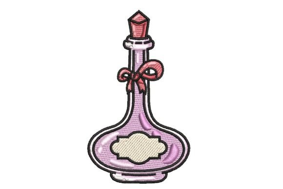 Elegant Love Potion Bottle Embroidery Design