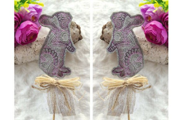ITH Bunny Mandala Zentangle Embroidery