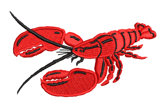 Lobster Embroidery Design