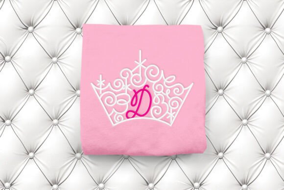 Magical Tiara with Letter D Embroidery