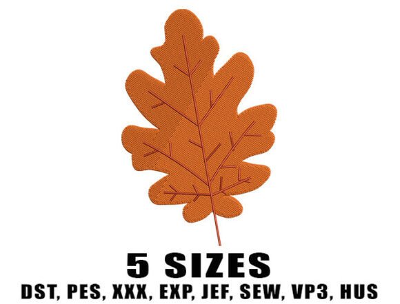Oak Leaves Embroidery Design
