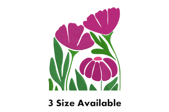Pink Floral Bouquet Embroidery Design