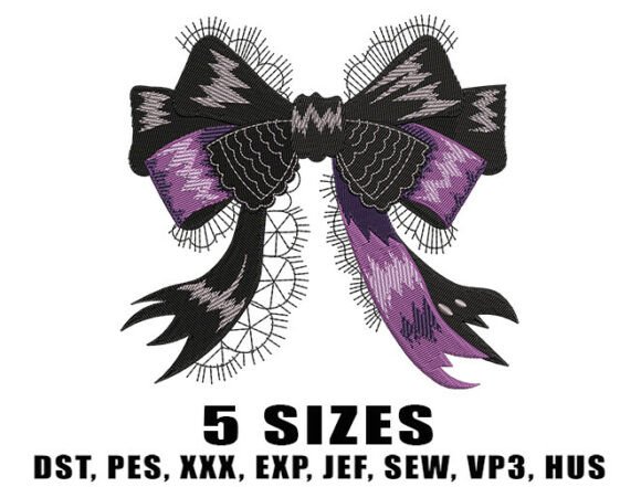 Spider Lace Bow Embroidery Design