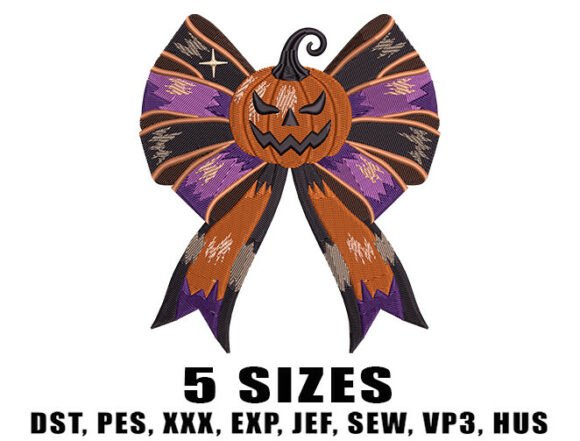 Spooky Scary Pumpkin Embroidery Design