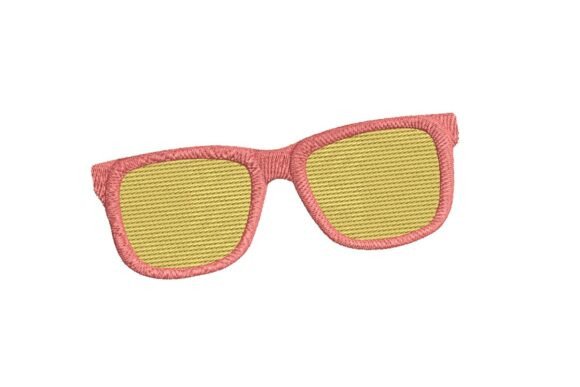 Summer Sunglasses Embroidery Design