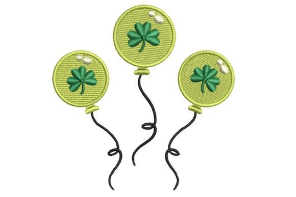 Trio of Lucky Shamrock Balloons